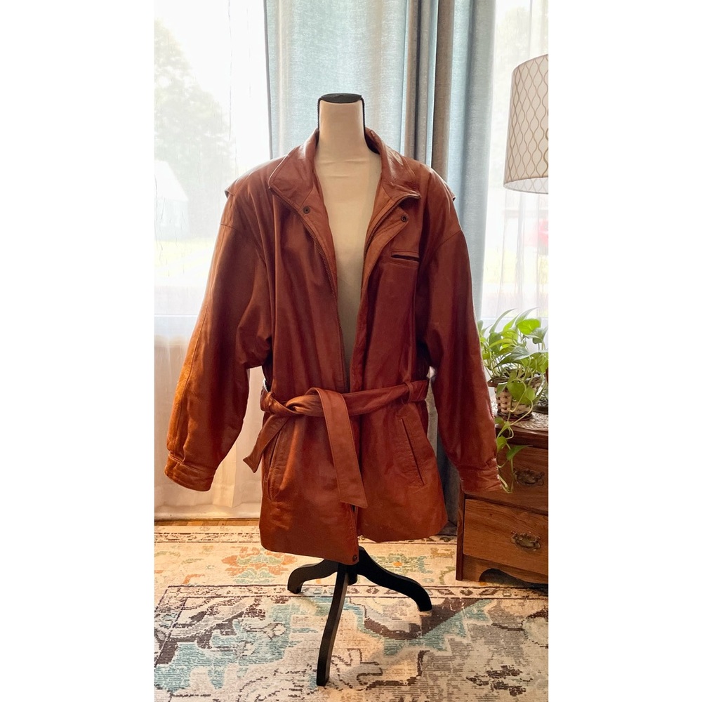 Vintage Leather short trench Coat, Wilson’s, L